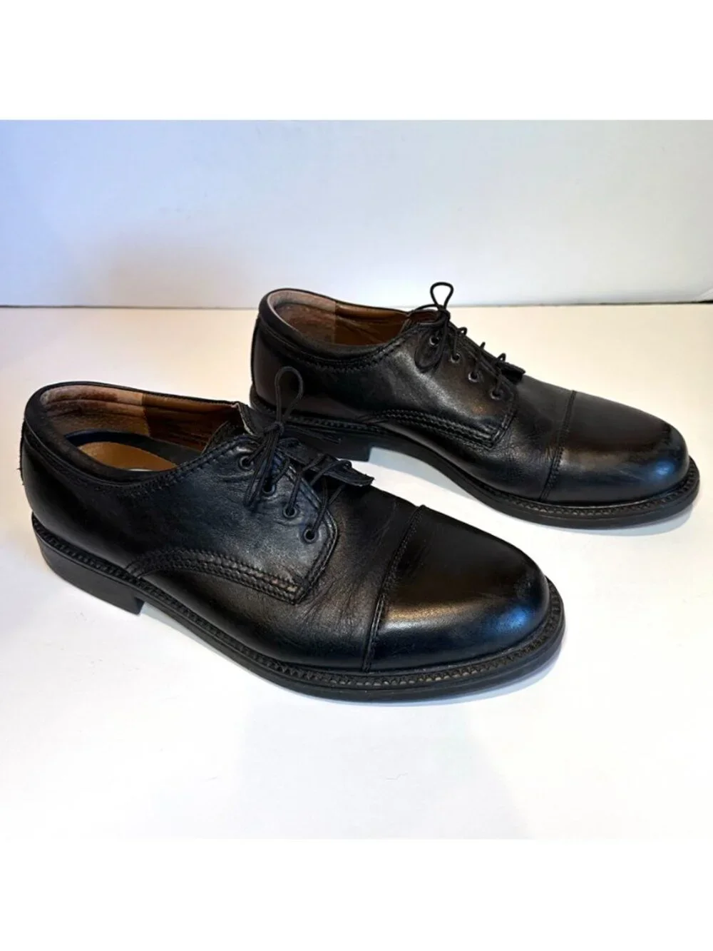 Dockers Gordon Black Leather Cap Toe Oxford Dress Shoes Men's 11M Comfort Flex